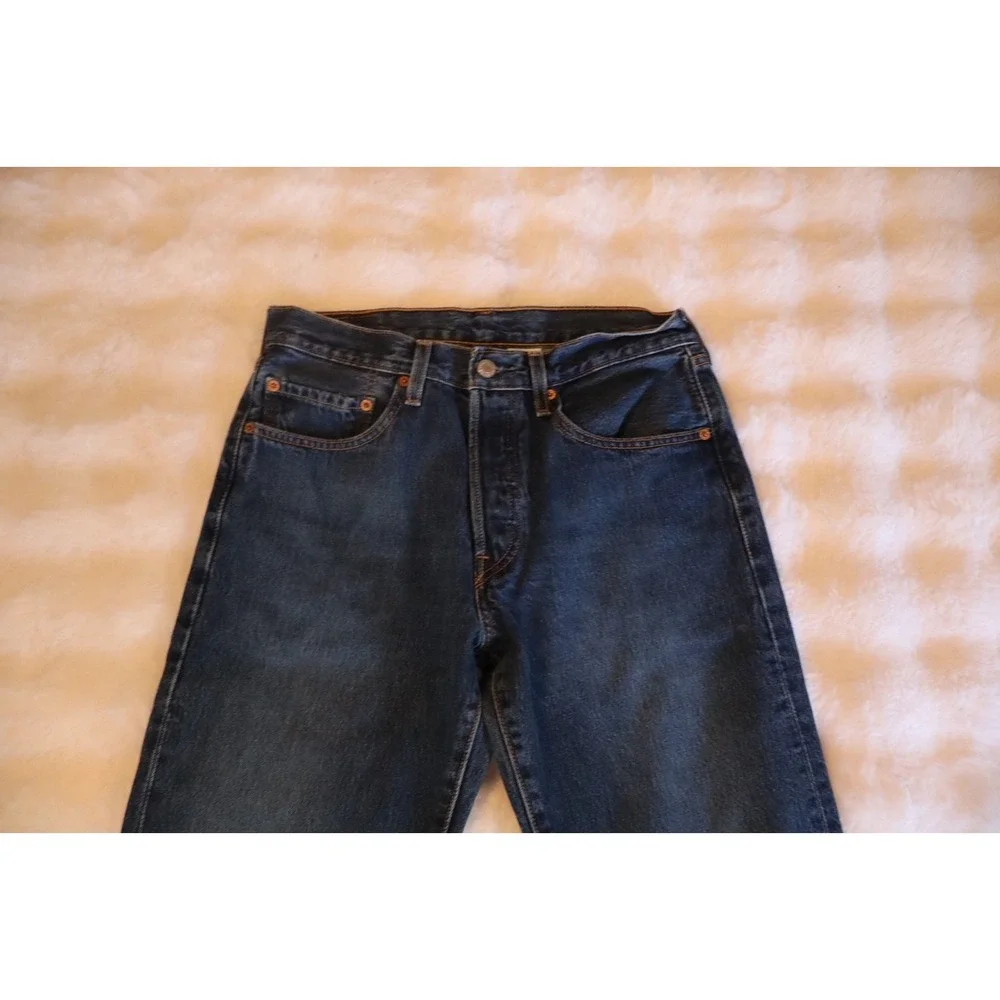Levis 501 xx Size 31x34 Dark Blue Y2K Button Fly‎ 2003 Vintage Cotton Denim
